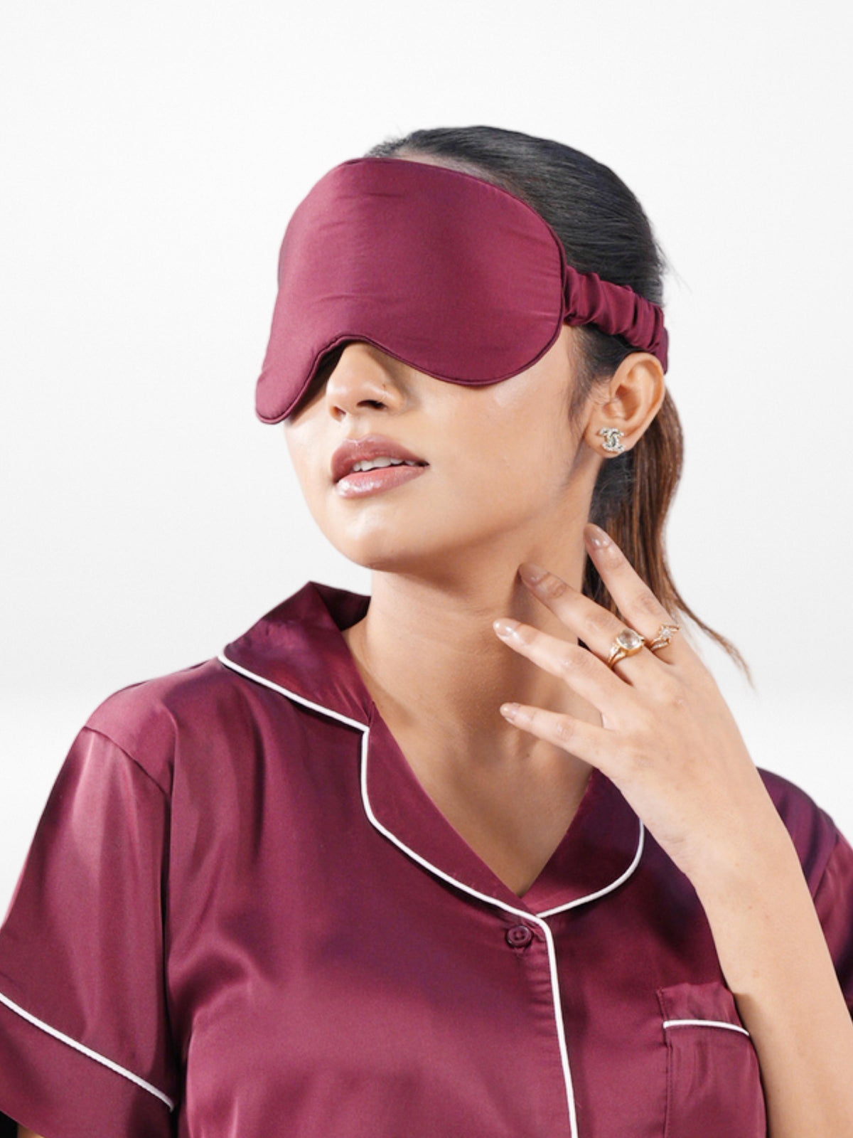 Women’s Satin Eye Mask – Soft Silky Sleep Mask | Comfortable Night & Travel Eye Cover