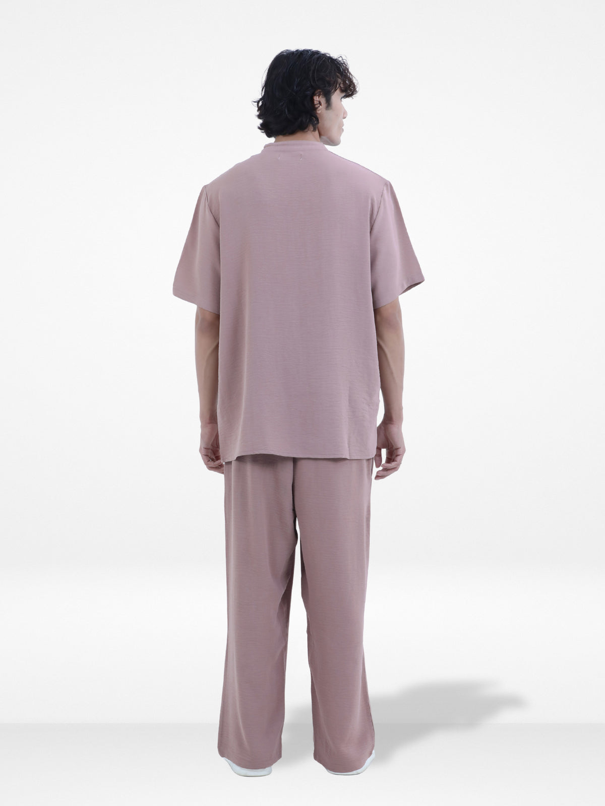 Men's Short Sleeve Shirt & Long Pant Set| Copper