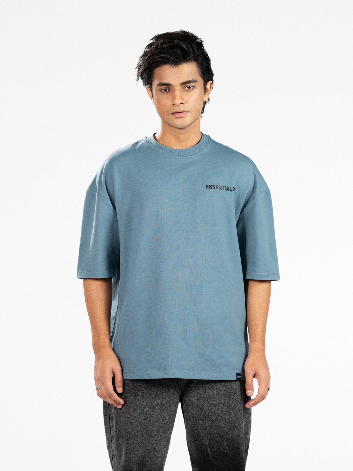 Men’s Oversized Drop Shoulder Graphic T-Shirt – Short Sleeve Crew Neck Tee | Casual Streetwear Top with Front & Back Print