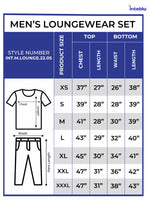 Men's AOP T-Shirt & Trouser Lounge Set Dark Blue