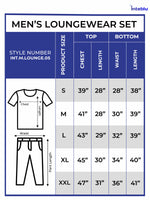 Men's T-Shirt & Trouser Lounge Set Acid Wash