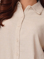 Women Long Sleeve Button Down Shirt High Waist Wide Leg Long Pants Outfits.