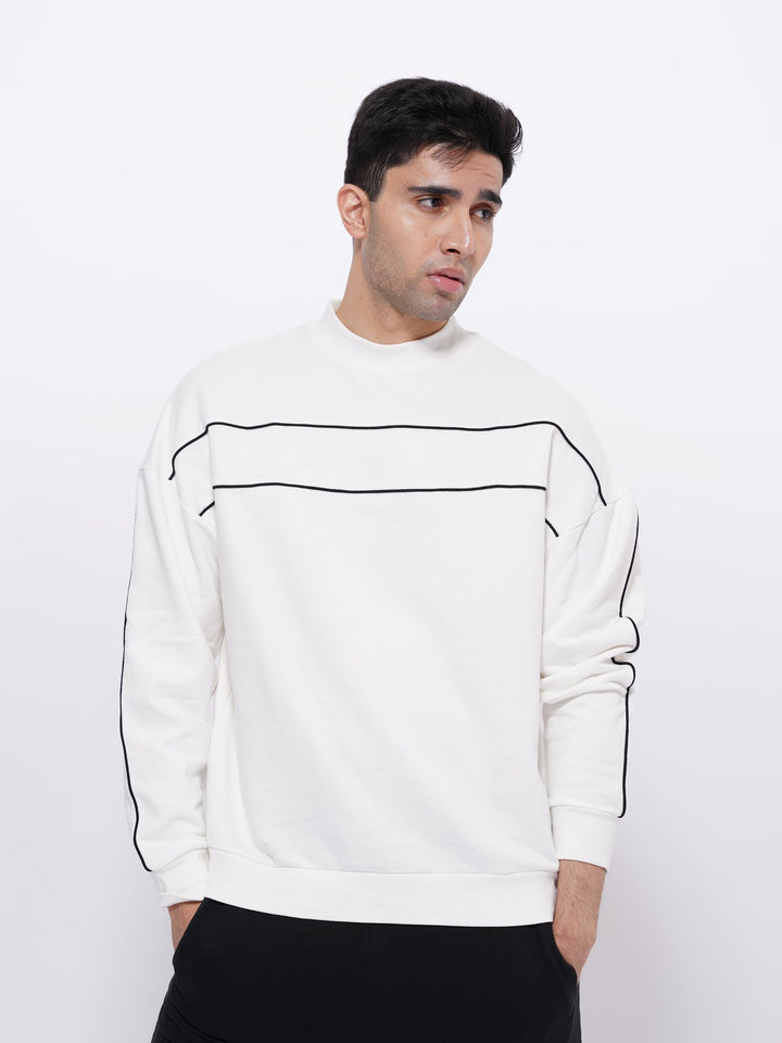 MEN'S COTTON SWEATSHIRTS | White Color - inteblu