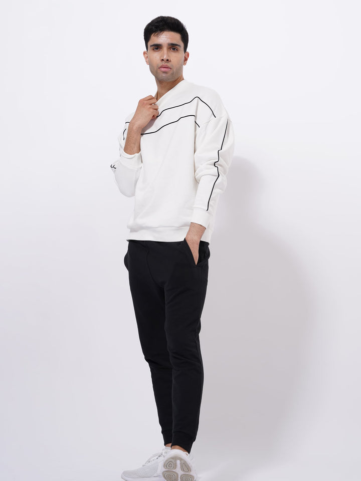 MEN'S COTTON SWEATSHIRTS | White Color - inteblu