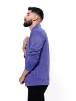 Men Casual Suede Bomber Jacket - inteblu