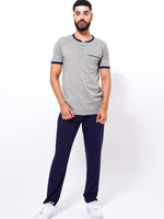 Men's T-Shirt & Trouser Lounge Set Grey