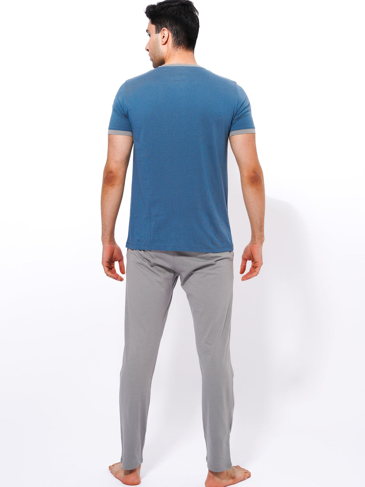 Men's T-Shirt & Trouser Lounge Set Goblin Blue