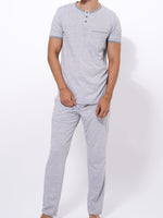 Men's T-Shirt & Trouser Lounge Set Grey