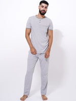 Men's T-Shirt & Trouser Lounge Set Grey