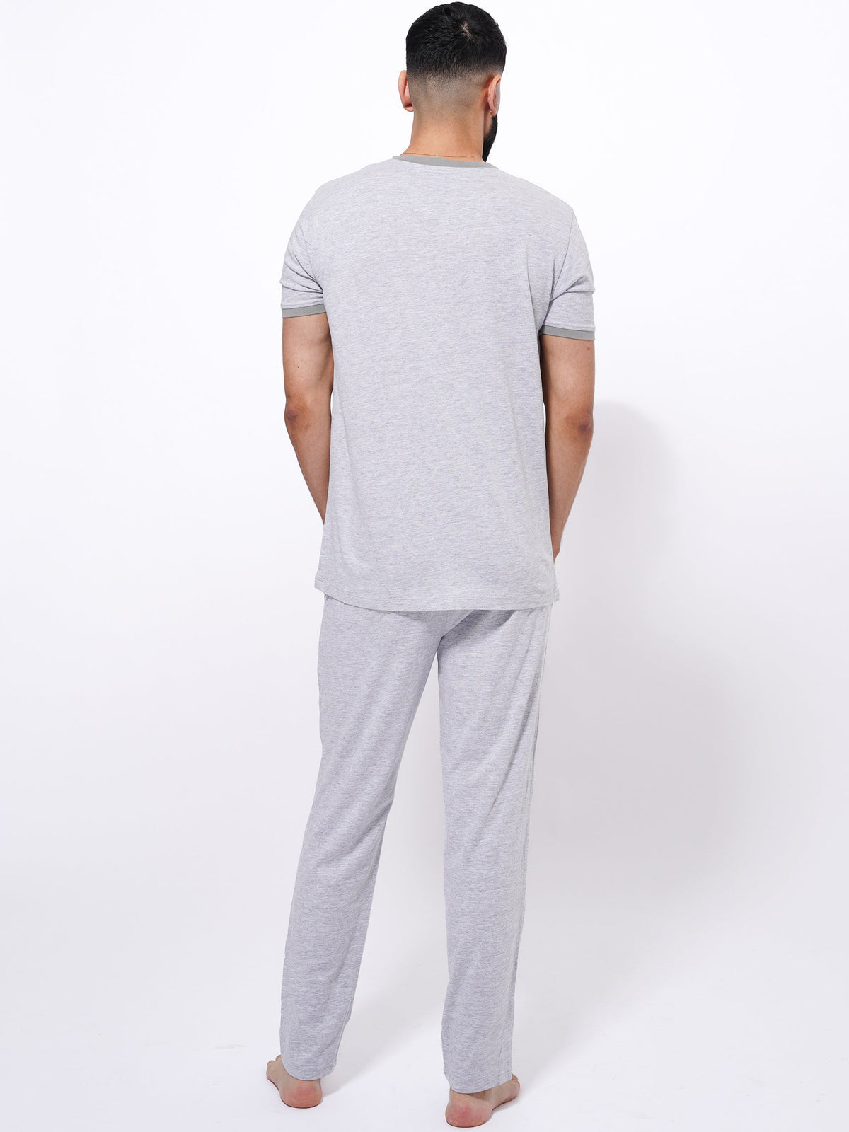 Men's T-Shirt & Trouser Lounge Set Grey