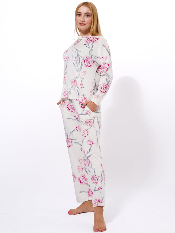 Floral Print Pajamas - Women's Sleepwear Set | CozyPJs - inteblu