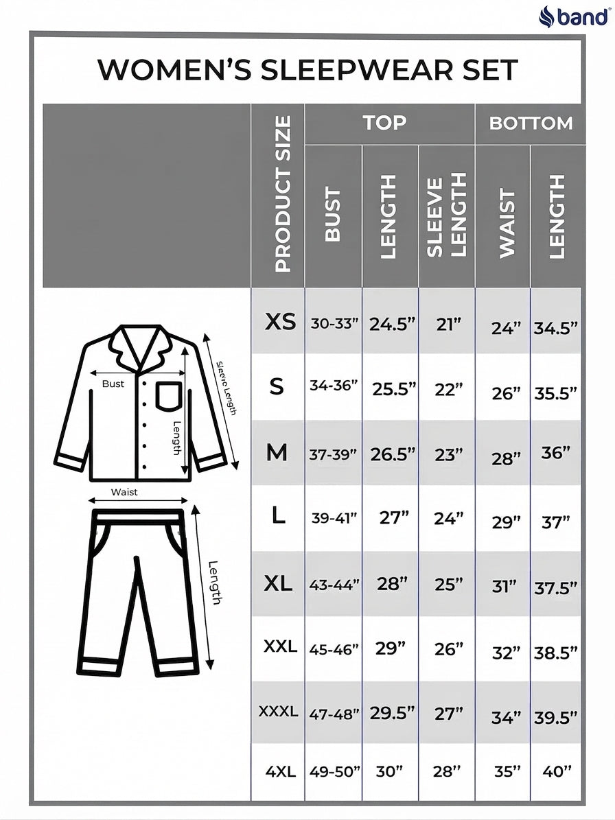 Women’s All Over Texture Printed Pyjama Set – Micro Polar Fleece Notch-Collar, Long Sleeve 2-Piece Sleepwear, Soft & Warm Nightwear