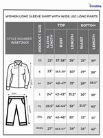 Women Long Sleeve Button Down Shirt High Waist Wide Leg Long Pants Outfits.