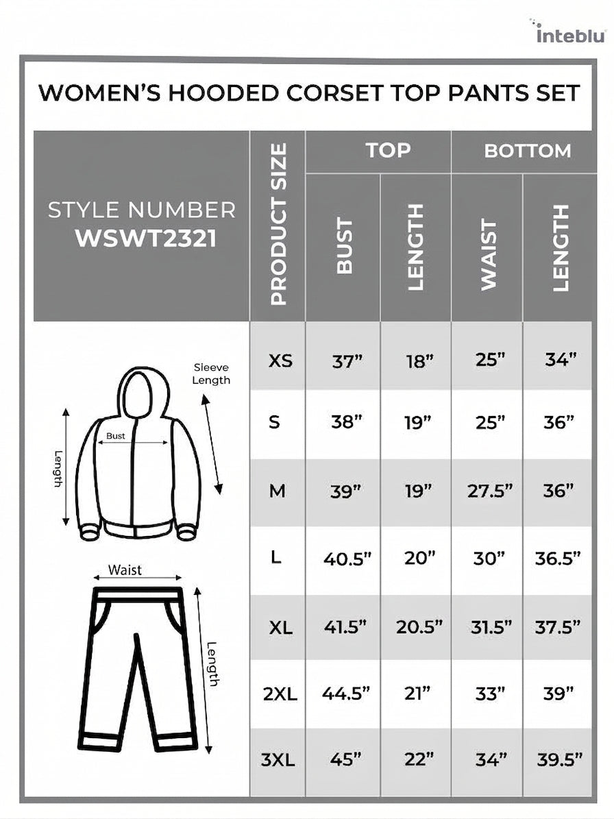 Hooded Corset Top Pants Set