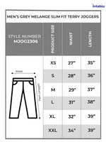 Men Grey Mélange Slim Fit Terry Joggers