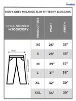 Men Grey Mélange Slim Fit Terry Joggers