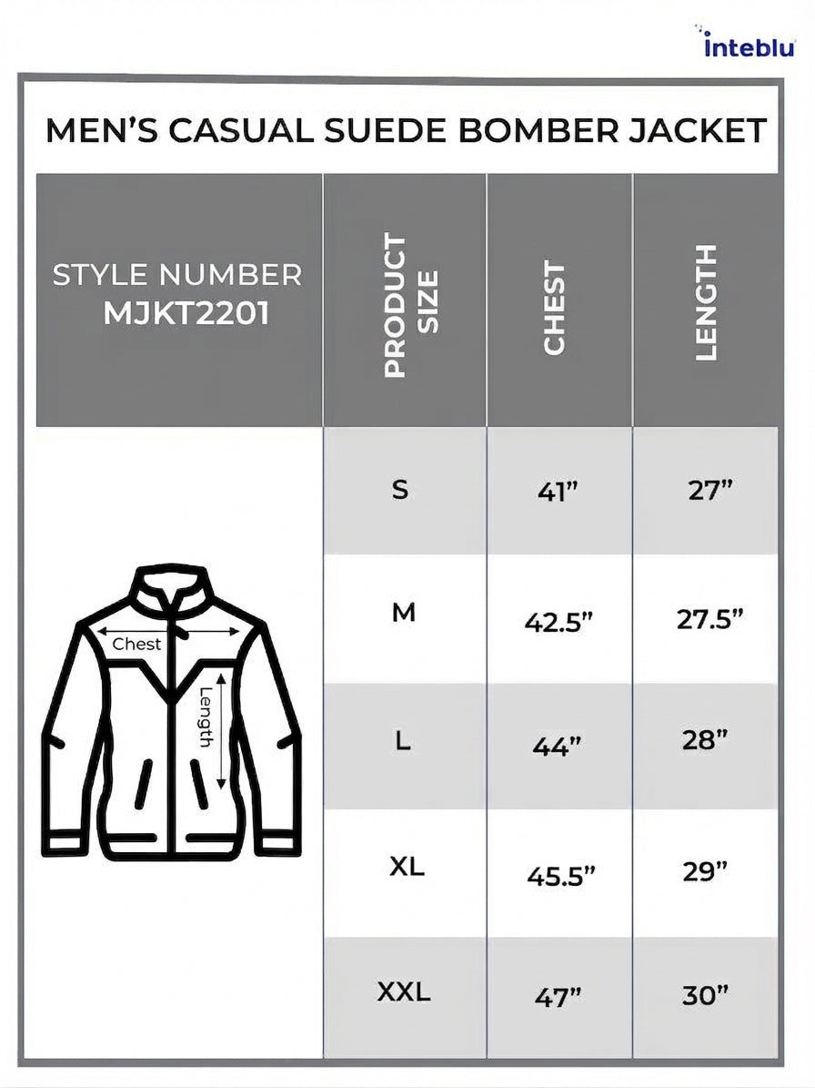 Men Casual Suede Bomber Jacket