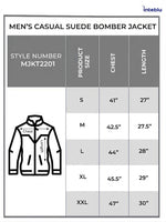 Men Casual Suede Bomber Jacket