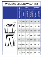 Women’s Henley Sleepwear Set – Long Sleeve Printed Pajama Top & Shorts | Soft Lightweight 2-Piece Nightwear