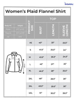 Women’s Plaid Flannel Shirt – 100% Cotton Long Sleeve Button-Down Checkered Shirt | Relaxed Fit Casual Top for Everyday Comfort