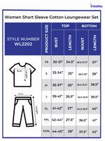 Women Short Sleeve Cotton Loungewear Set