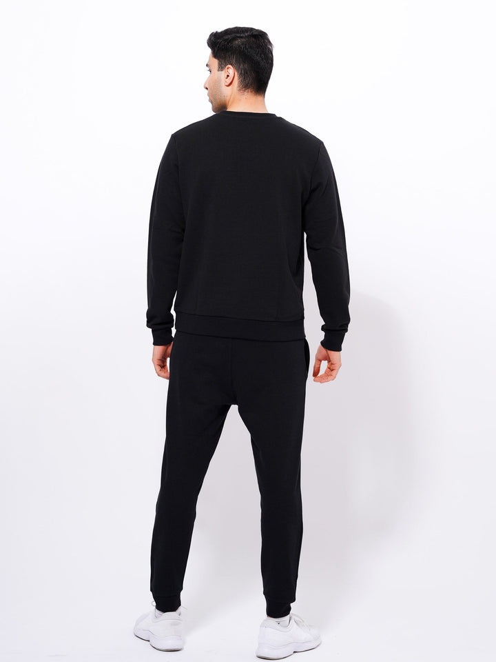 Men's Cotton Sweatshirts in Black Color - inteblu