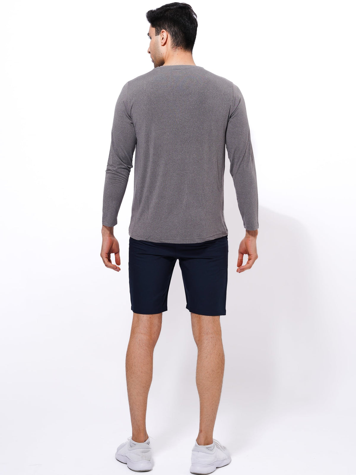 Men's Workout Long Sleeve T-Shirt |Grey melange