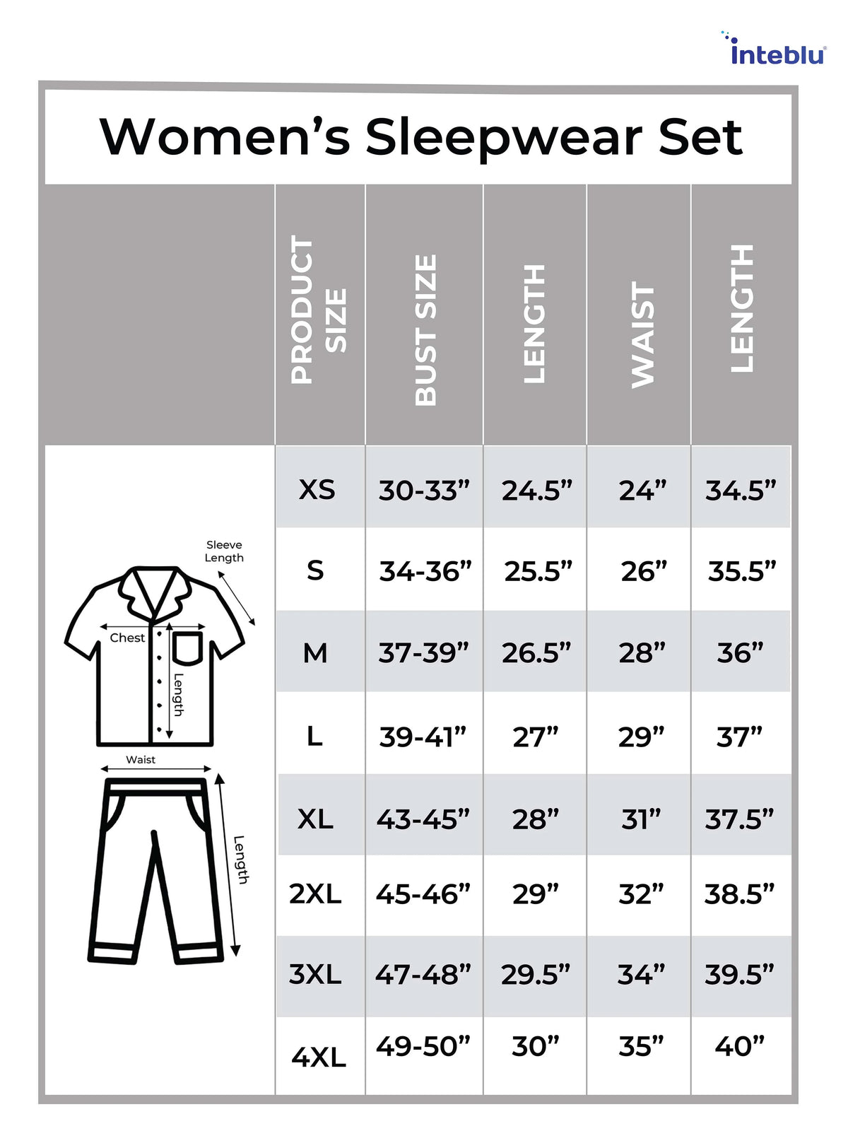 Women’s 2 Piece Printed Pajama Set – Shirt & Pyjama Nightwear | Soft Comfortable Sleepwear for Women