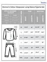 Women Micro Polar Fleece Sleepwear Long Sleeve Blue Star printed Pyjama Set