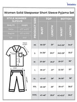 Women Solid Sleepwear Short Sleeve Pyjama Set