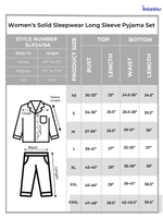 Women Solid Sleepwear Long Sleeve Pyjama Set