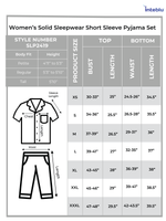 Women Solid Sleepwear Short Sleeve Pyjama Set