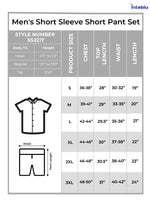 Men's Short Sleeve Shirt & Short Pant Set | Slate Blue