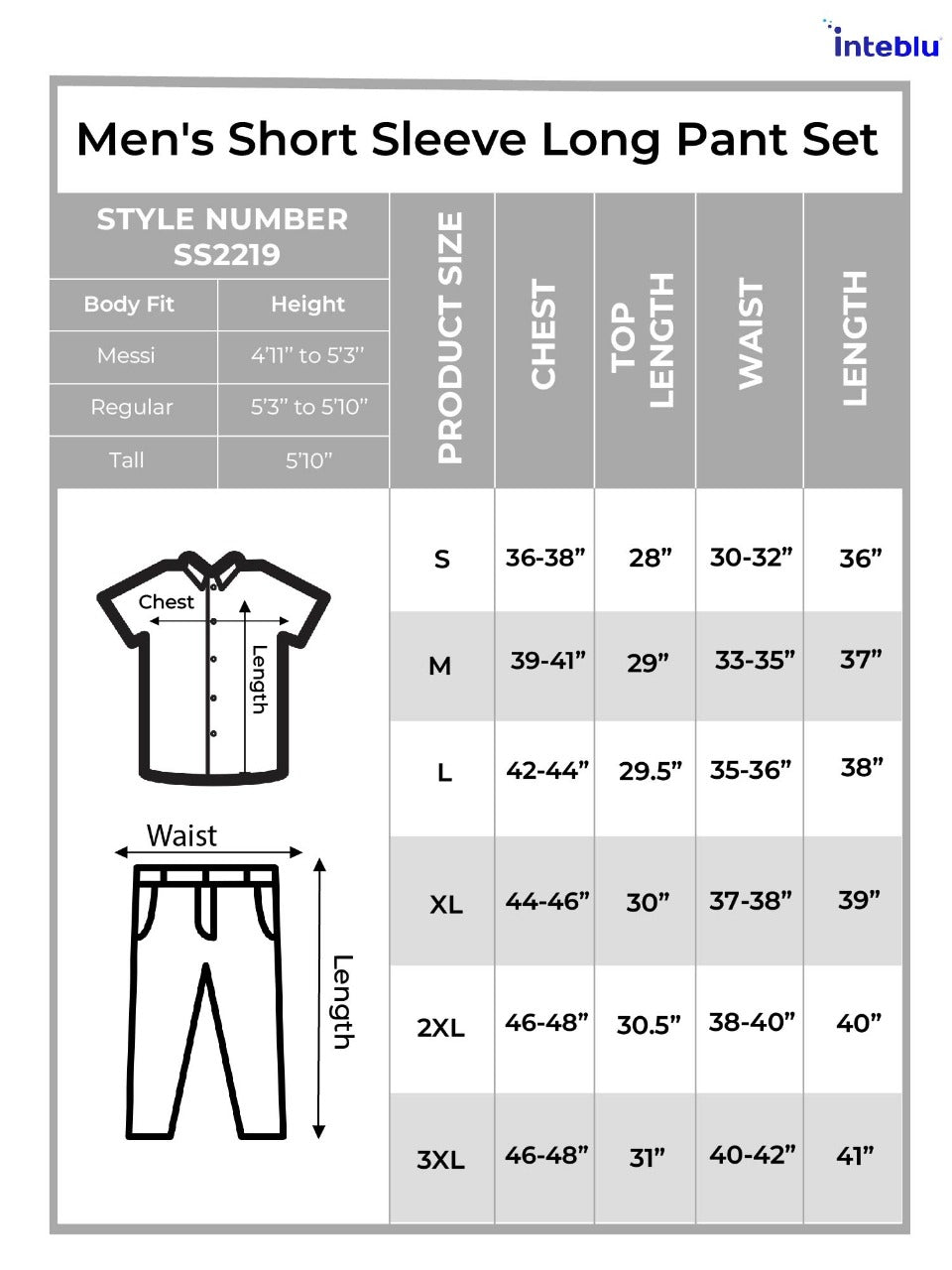 Men's Short Sleeve Shirt & Long Pant Set| Olive