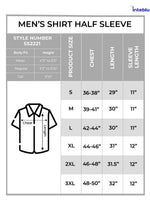 Men's Relaxed-Fit Half-Sleeve Casual Shirt Black Stripes