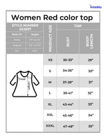 Women Red color top