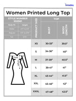 Women Black & Grey shades Printed Long Top| Black Shade