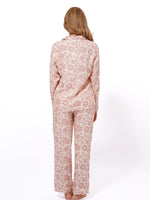 Women's Shiny Satin Warm White Floral Printed Night Suit Set | Shirt and pajama, Nightwear Dress - inteblu