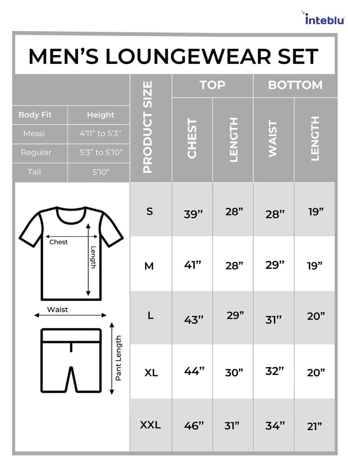 Men's T-Shirt & Shorts Lounge Set Navy