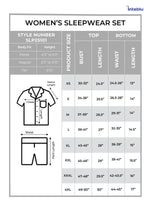 Women's Satin Notch collar Short Sleepwear Set |Satin Fabric