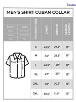 Men's Half-Sleeve Relaxed-Fit Casual Cuban Collar Shirt White