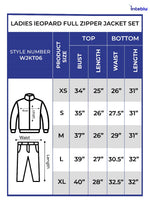 Ladies’ leopard Full Zipper Jacket set