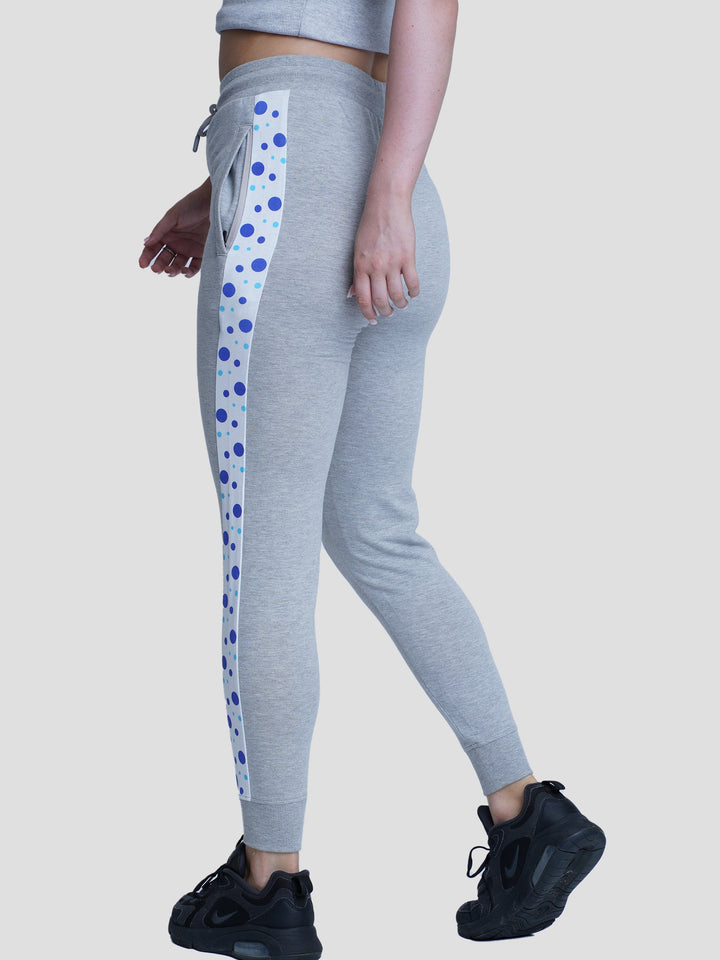 Women Regular Fit Print Casual Joggers - inteblu