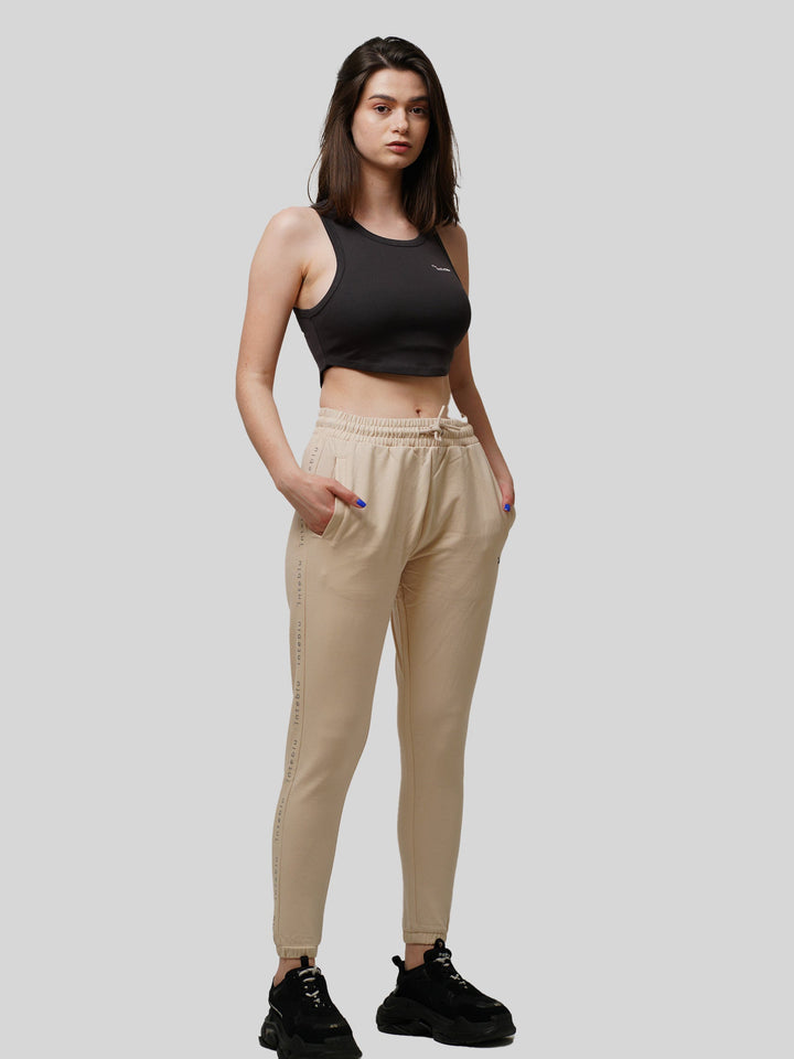 Women side printed Joggers - inteblu