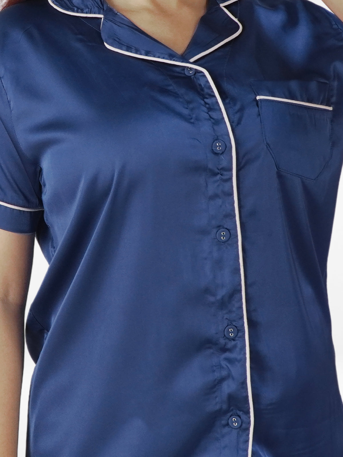Women's Satin Notch collar Sleepwear set |Satin Fabric