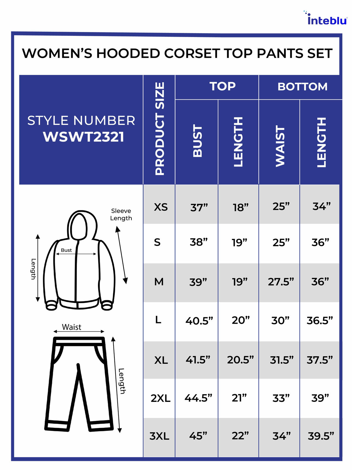 Hooded Corset Top Pants Set