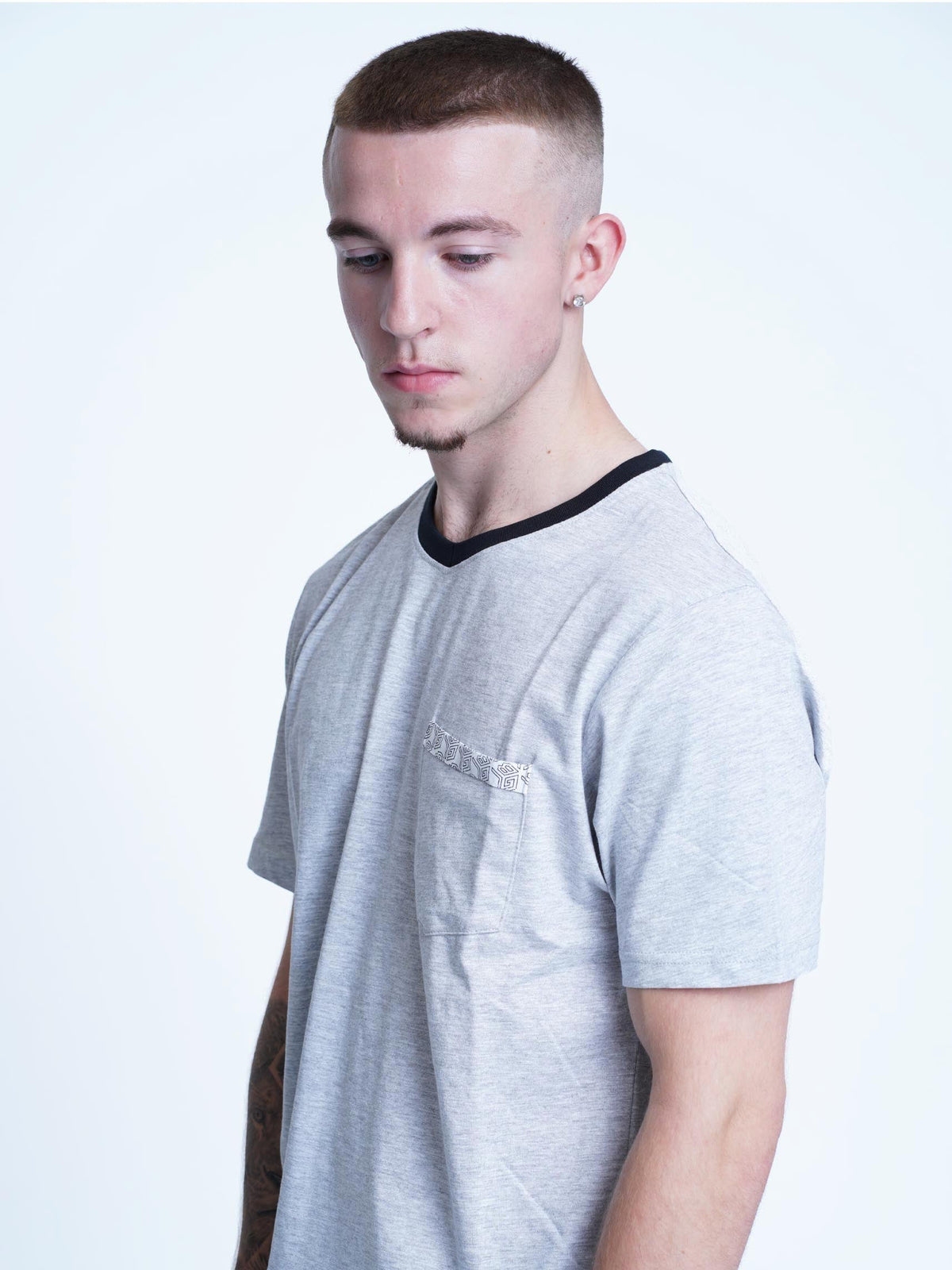 Men Regular Fit T-shirt With Chest Pocket - inteblu