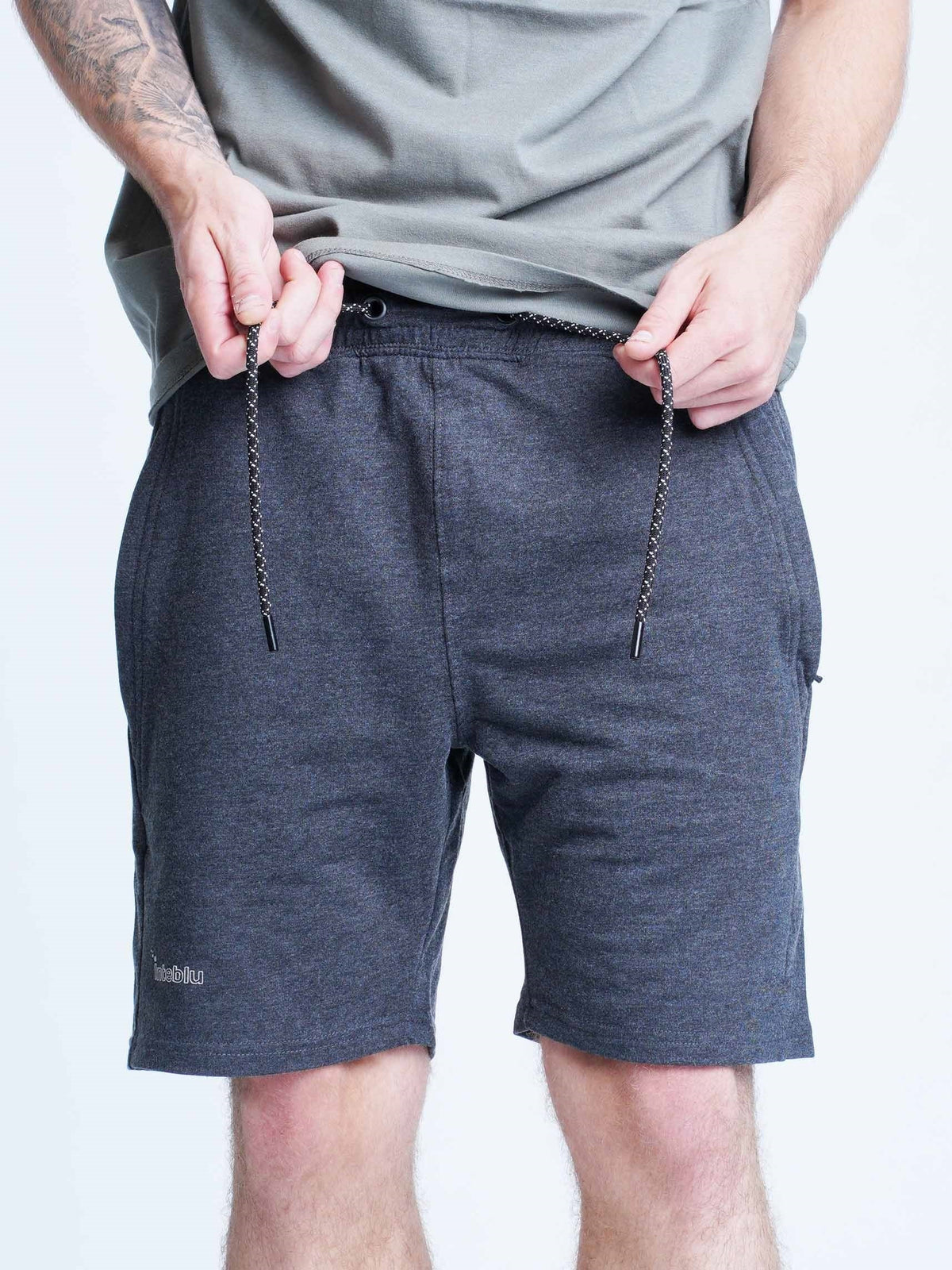Men Shorts Cotton Knitted Fabric - inteblu