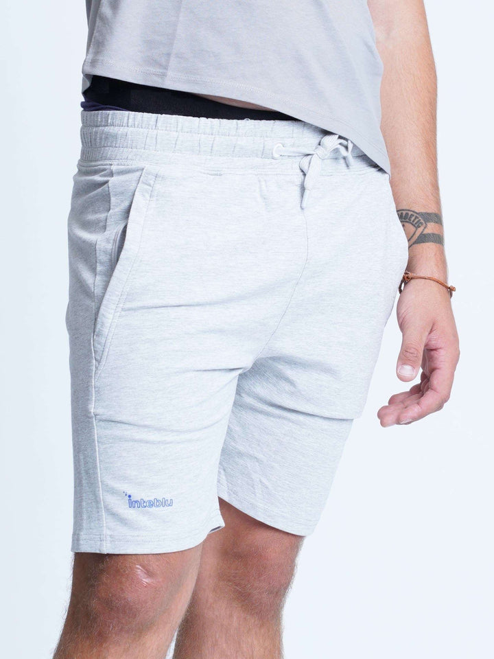 Men Shorts Cotton Knitted Fabric - inteblu