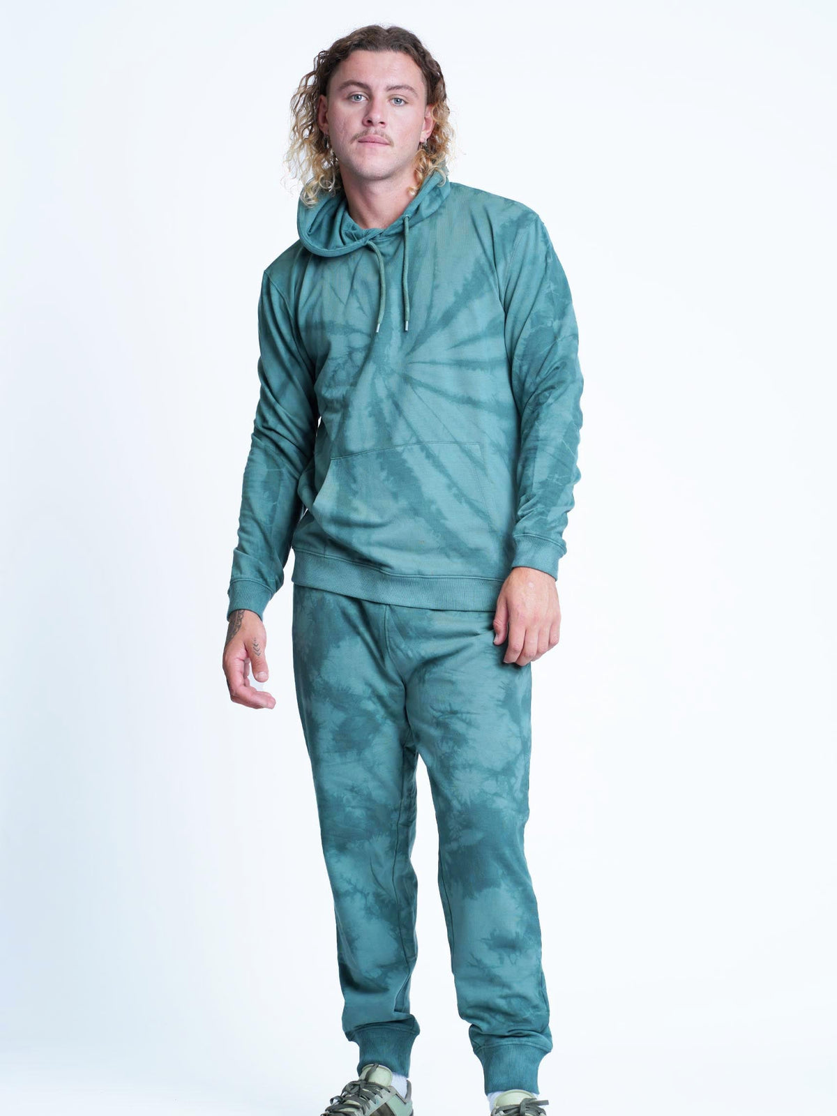 Men's Hoodie & Jogger Set (Tie-Dye) - inteblu